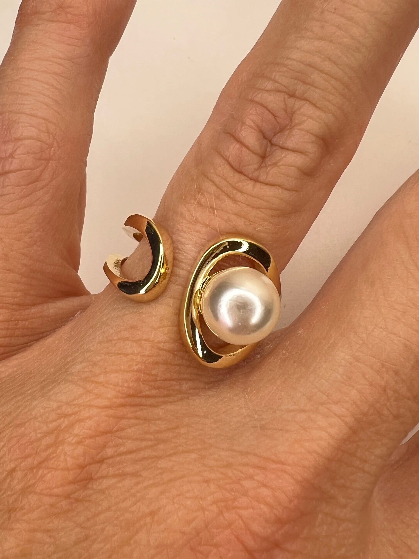 One Size Fits All Pearl Ring