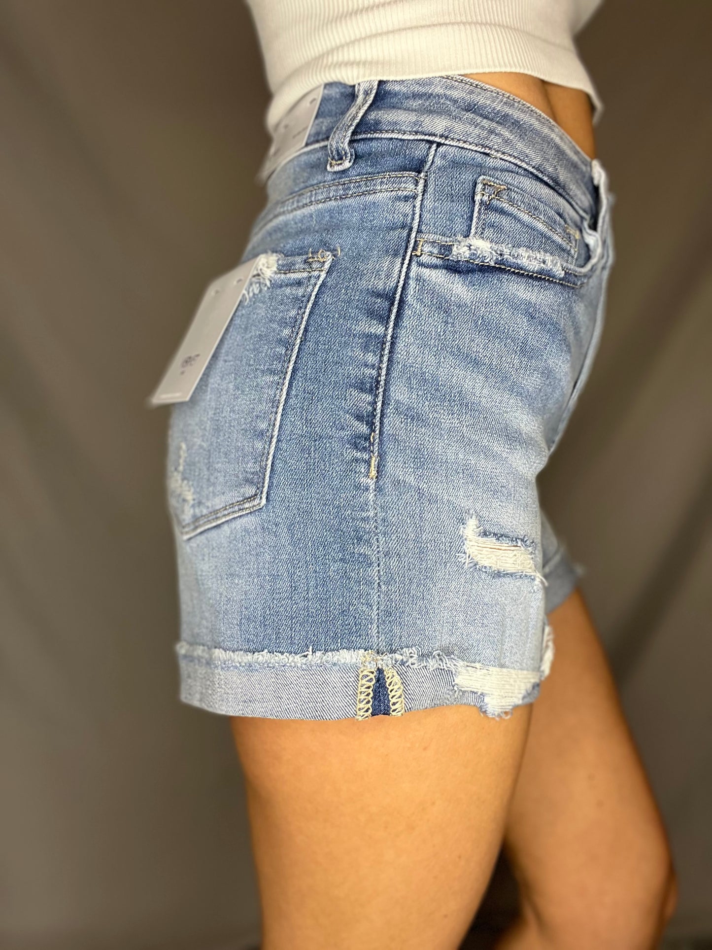 Vervet High Rise Cuffed Shorts