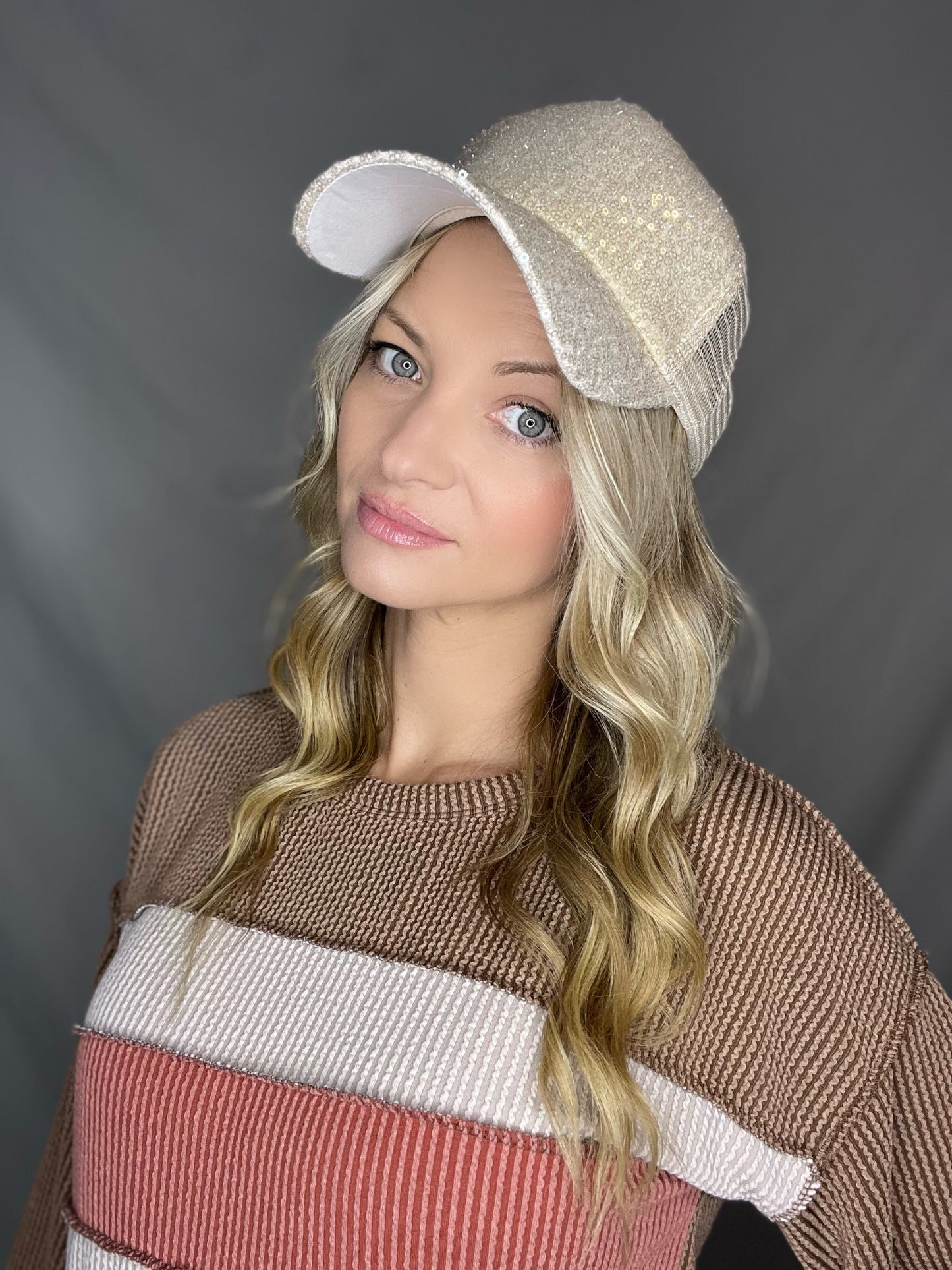 Slay the Day Shiny Sequins Baseball Cap