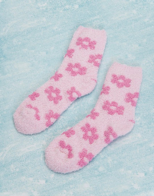 Daisy fleece warm and cozy socks