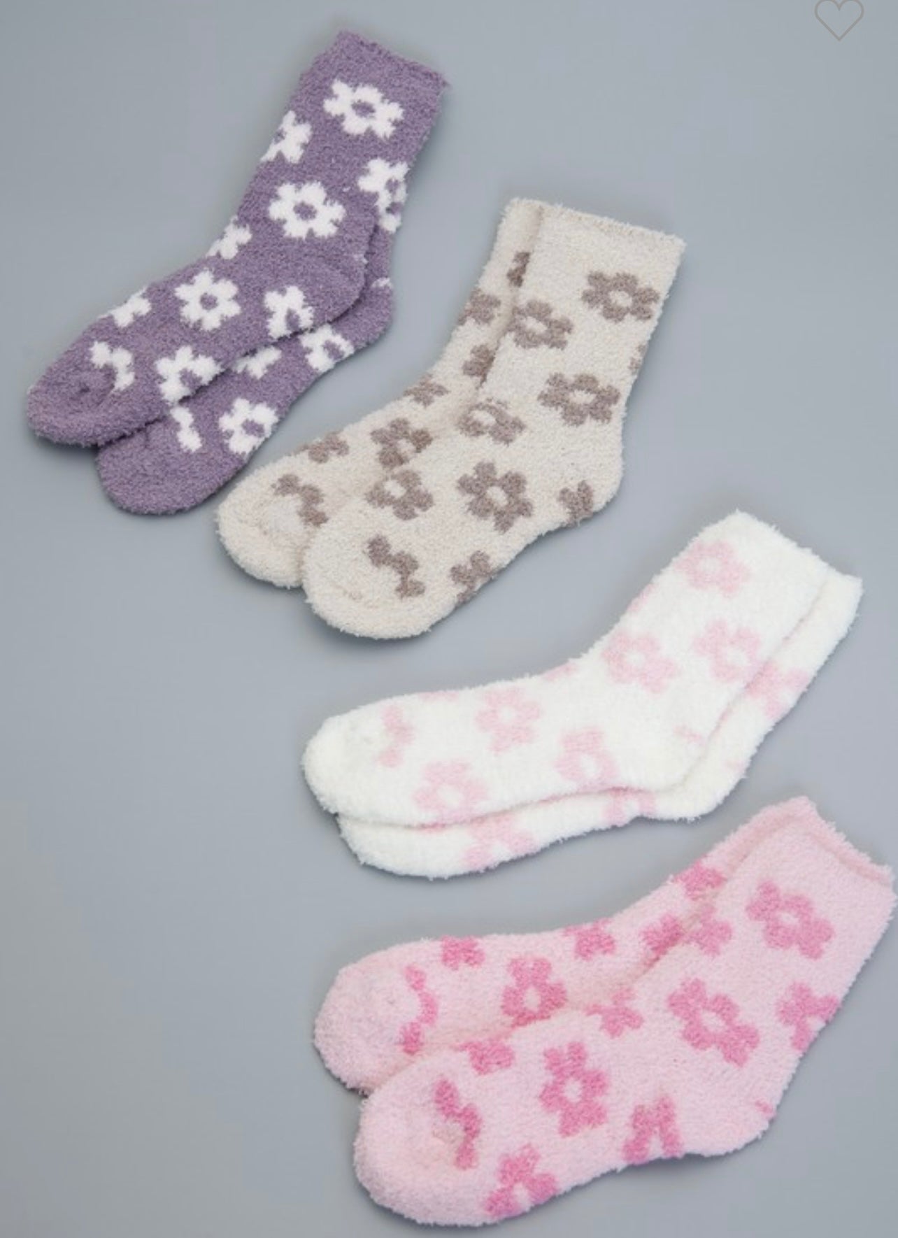 Daisy fleece warm and cozy socks