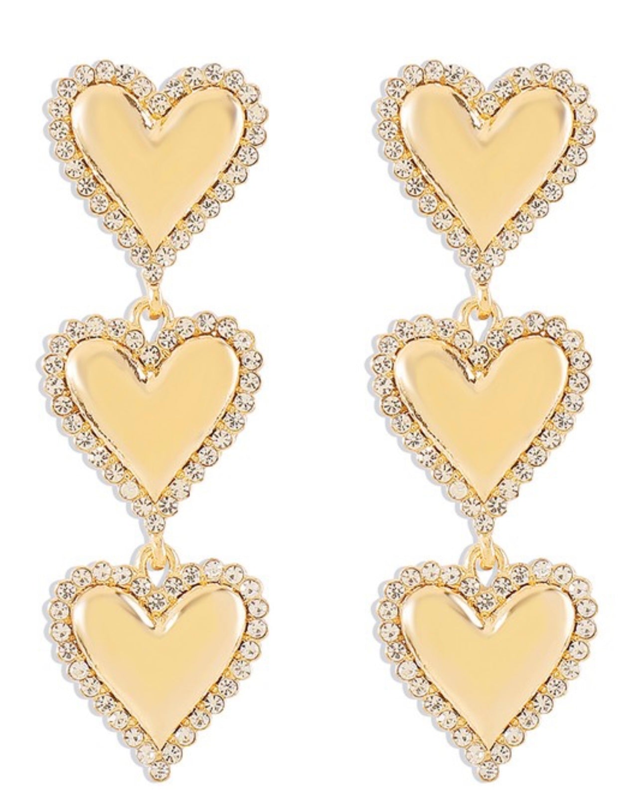 Heart of Gold Dangle Earrings