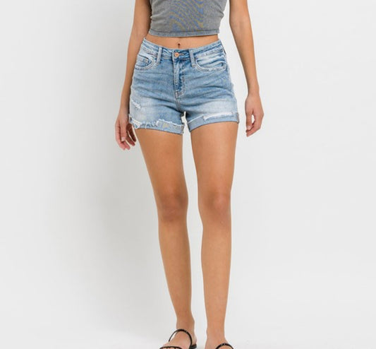 Vervet High Rise Cuffed Shorts