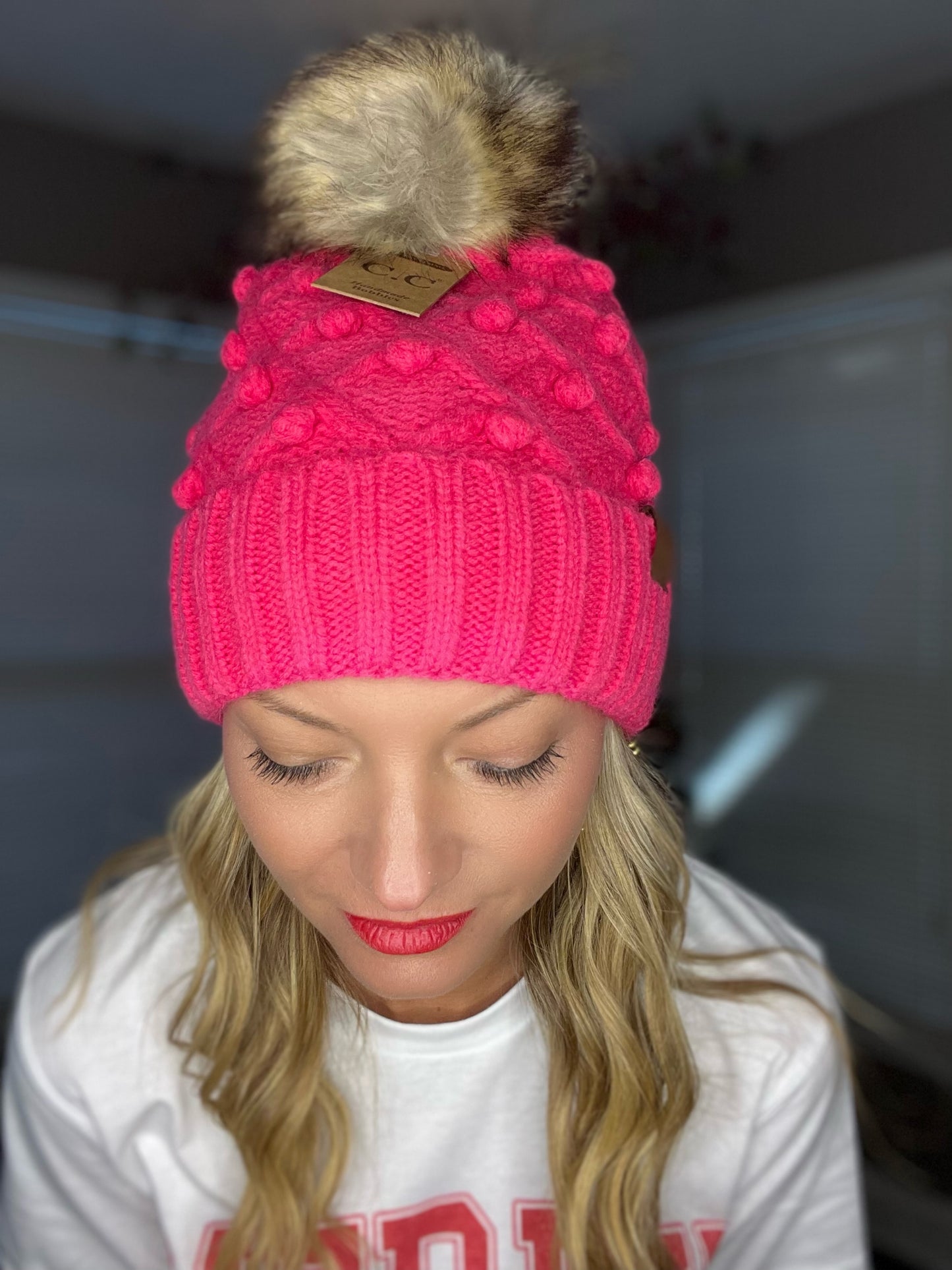 CC Crafted Pom Detail beanie