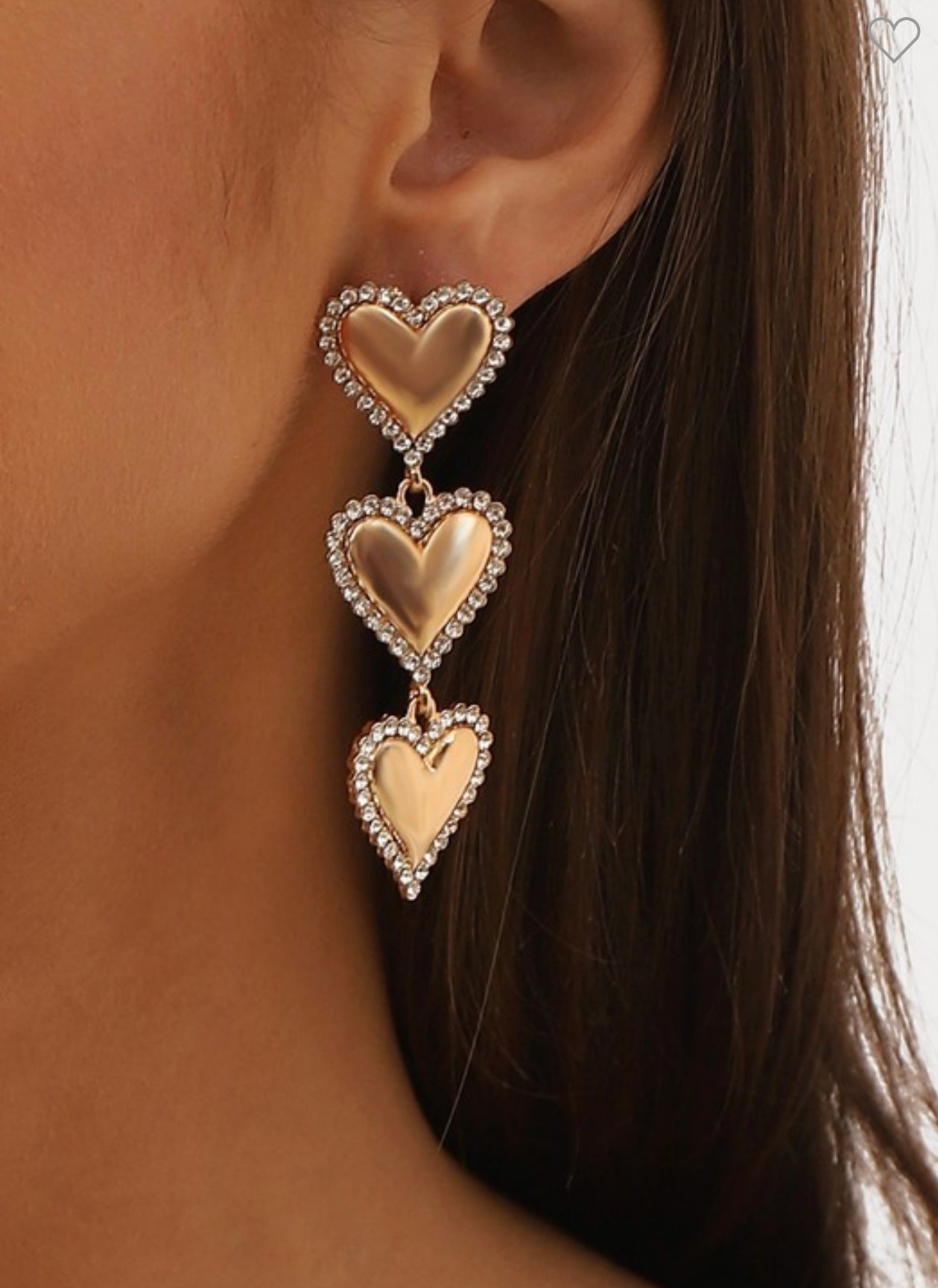 Heart of Gold Dangle Earrings