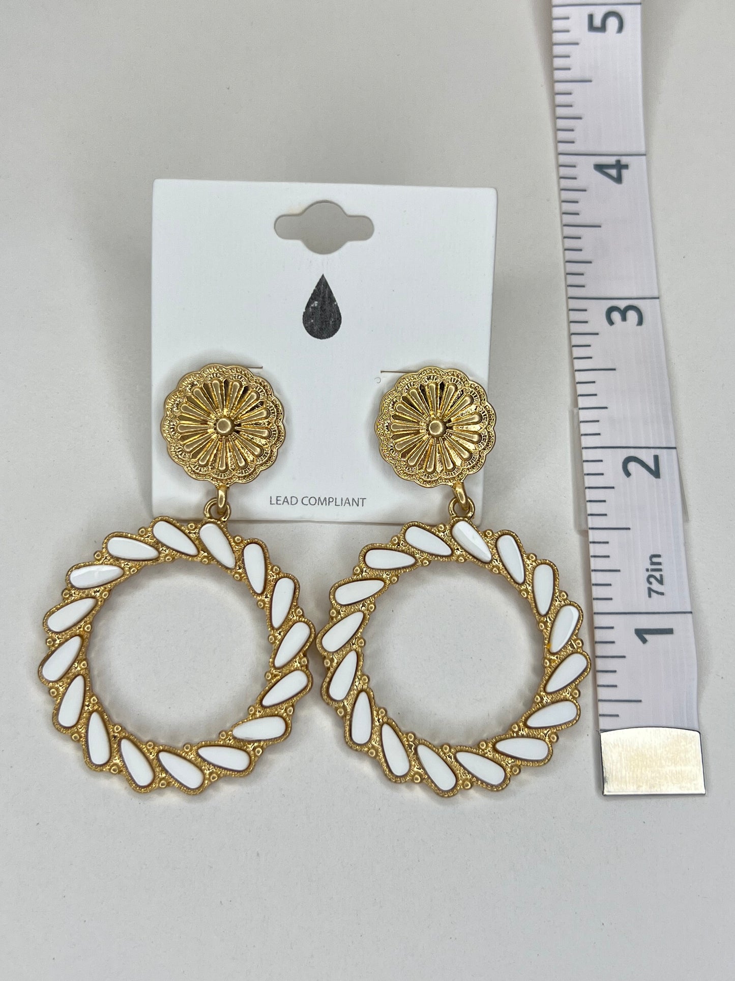 Gold & White Night Out Earrings