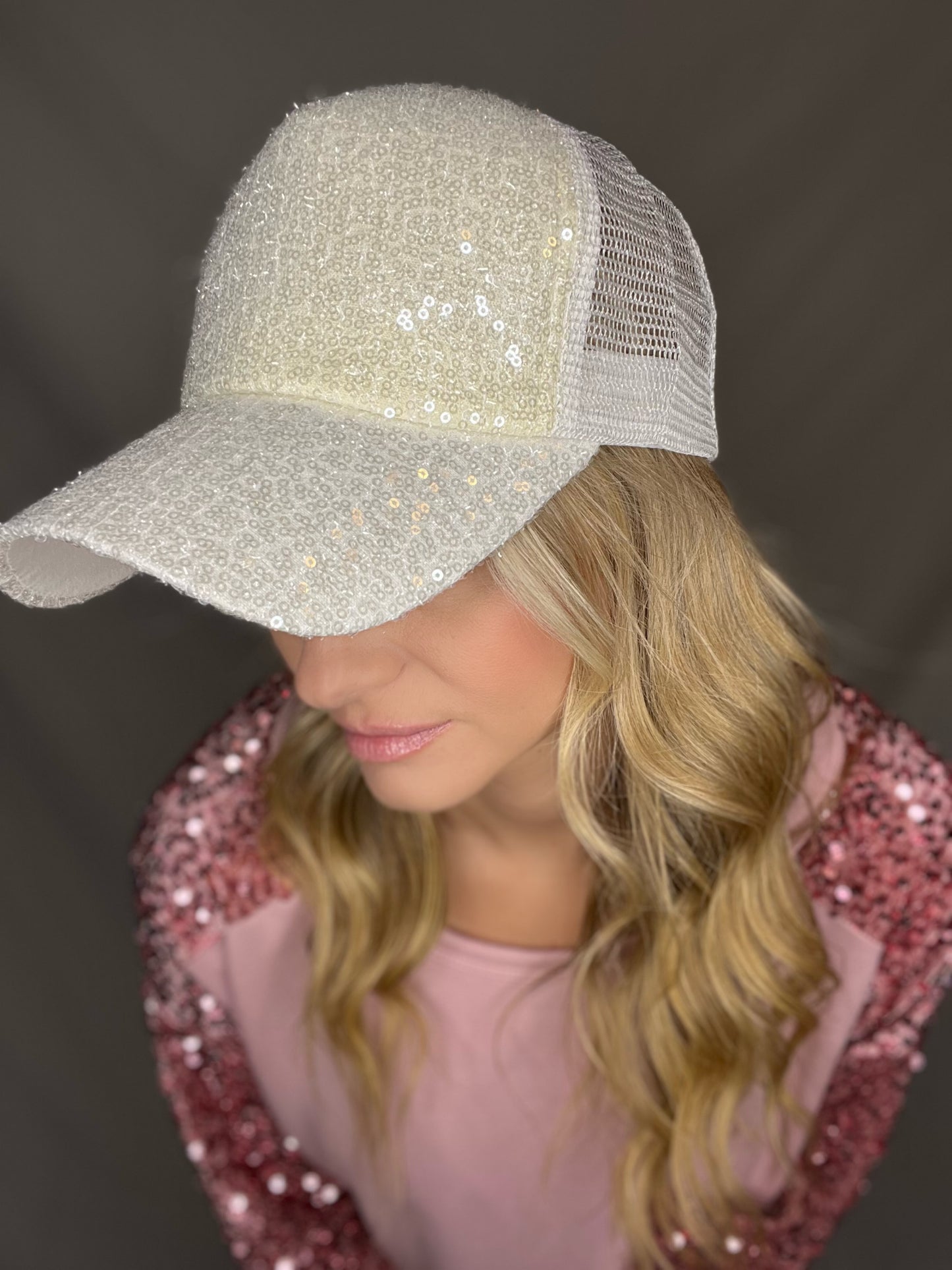 Slay the Day Shiny Sequins Baseball Cap